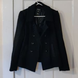 Black Guess Pea Coat